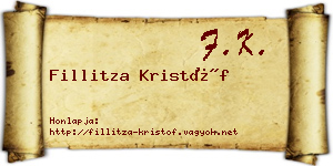 Fillitza Kristóf névjegykártya